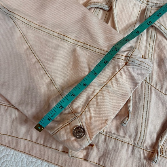 Ganni Pink Jean Jacket as seen in Emily in Paris - Picture 14 of 16